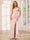 Sheath/Column Spaghetti Straps Off-the-Shoulder Long Bridesmaid Dresses with Split Side