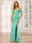 Sheath/Column Spaghetti Straps Off-the-Shoulder Long Bridesmaid Dresses with Split Side