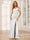 Sheath/Column Spaghetti Straps Off-the-Shoulder Long Bridesmaid Dresses with Split Side