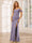 Sheath/Column Spaghetti Straps Off-the-Shoulder Long Bridesmaid Dresses with Split Side