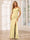 Sheath/Column Spaghetti Straps Off-the-Shoulder Long Bridesmaid Dresses with Split Side