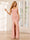 Sheath/Column Off-the-Shoulder Long Bridesmaid Dresses with Split Side