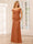 Sheath/Column Off-the-Shoulder Long Bridesmaid Dresses with Split Side