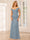 Sheath/Column Off-the-Shoulder Long Bridesmaid Dresses with Split Side