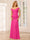 Sheath/Column Off-the-Shoulder Long Bridesmaid Dresses with Split Side