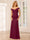Sheath/Column Off-the-Shoulder Long Bridesmaid Dresses with Split Side