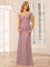 Sheath/Column Off-the-Shoulder Long Bridesmaid Dresses with Split Side