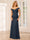 Sheath/Column Off-the-Shoulder Long Bridesmaid Dresses with Split Side