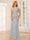 Sheath/Column Off-the-Shoulder Long Bridesmaid Dresses with Split Side