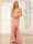 Sheath/Column V-Neck Long Bridesmaid Dresses with Split Side