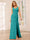 Sheath/Column V-Neck Long Bridesmaid Dresses with Split Side