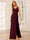 Sheath/Column V-Neck Long Bridesmaid Dresses with Split Side