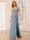 Sheath/Column V-Neck Long Bridesmaid Dresses with Split Side