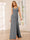 Sheath/Column V-Neck Long Bridesmaid Dresses with Split Side