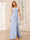 Sheath/Column V-Neck Long Bridesmaid Dresses with Split Side