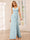 Sheath/Column V-Neck Long Bridesmaid Dresses with Split Side