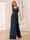 Sheath/Column V-Neck Long Bridesmaid Dresses with Split Side