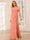 Sheath/Column V-Neck Long Bridesmaid Dresses with Split Side