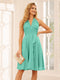 A-Line/Princess Halter Short Bridesmaid Dresses with Ruffles