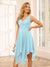 A-Line/Princess V-Neck Asymmetrical Bridesmaid Dresses with Ruched