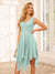 A-Line/Princess V-Neck Asymmetrical Bridesmaid Dresses with Ruched
