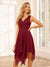 A-Line/Princess V-Neck Asymmetrical Bridesmaid Dresses with Ruched