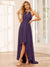 A-Line/Princess Halter Asymmetrical Bridesmaid Dresses with Sash