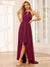 A-Line/Princess Halter Asymmetrical Bridesmaid Dresses with Sash