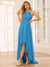 A-Line/Princess Halter Asymmetrical Bridesmaid Dresses with Sash