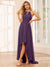 A-Line/Princess Halter Asymmetrical Bridesmaid Dresses with Sash