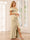 Sheath/Column V-Neck Asymmetrical Bridesmaid Dresses with Ruffles