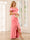 Sheath/Column V-Neck Asymmetrical Bridesmaid Dresses with Ruffles