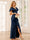 Sheath/Column V-Neck Asymmetrical Bridesmaid Dresses with Ruffles
