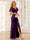 Sheath/Column V-Neck Asymmetrical Bridesmaid Dresses with Ruffles