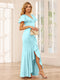 Sheath/Column V-Neck Asymmetrical Bridesmaid Dresses with Ruffles