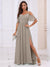 A-Line/Princess Spaghetti Straps Long Bridesmaid Dresses with Split Side