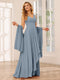 A-Line/Princess V-Neck Asymmetrical Bridesmaid Dresses with Ruffles