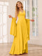 A-Line/Princess V-Neck Asymmetrical Bridesmaid Dresses with Ruffles