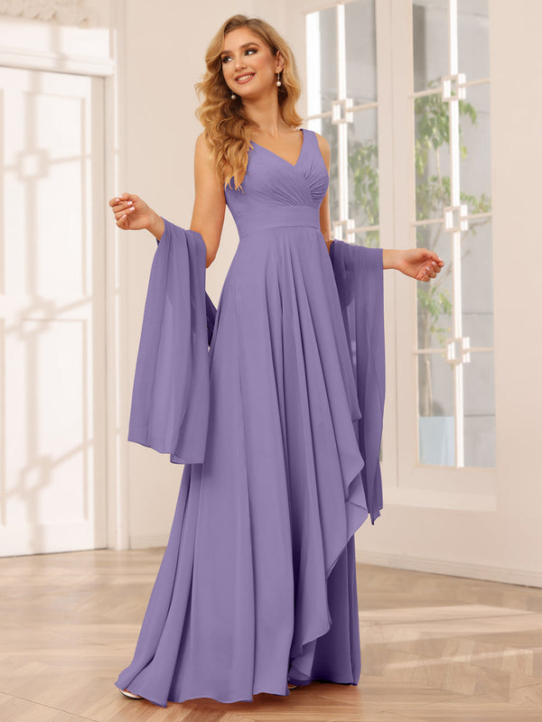 light purple bridesmaid dresses Mermaid Light Purple One Sleeve Bridesmaid Dress Lisposa
