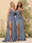 Sheath/Column V-Neck Long Formal Dresses with Split Side & Ruched