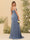 Sheath/Column Long Formal Dresses with Split Side & Ruched