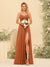 A-Line/Princess Spaghetti Straps Long Bridesmaid Dresses with Split Side