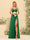 A-Line/Princess Spaghetti Straps Long Bridesmaid Dresses with Split Side