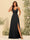 A-Line/Princess Spaghetti Straps Long Bridesmaid Dresses with Split Side & Pockets