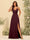 A-Line/Princess Spaghetti Straps Long Bridesmaid Dresses with Split Side & Pockets