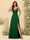 A-Line/Princess Spaghetti Straps Long Bridesmaid Dresses with Split Side & Pockets