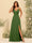 A-Line/Princess Spaghetti Straps Long Bridesmaid Dresses with Split Side & Pockets