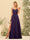 A-Line/Princess Spaghetti Straps Long Bridesmaid Dresses with Split Side & Pockets