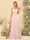 A-Line/Princess Spaghetti Straps Long Bridesmaid Dresses with Split Side & Pockets