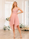 A-Line/Princess V-Neck Short Wedding Party Dresses with Appliques